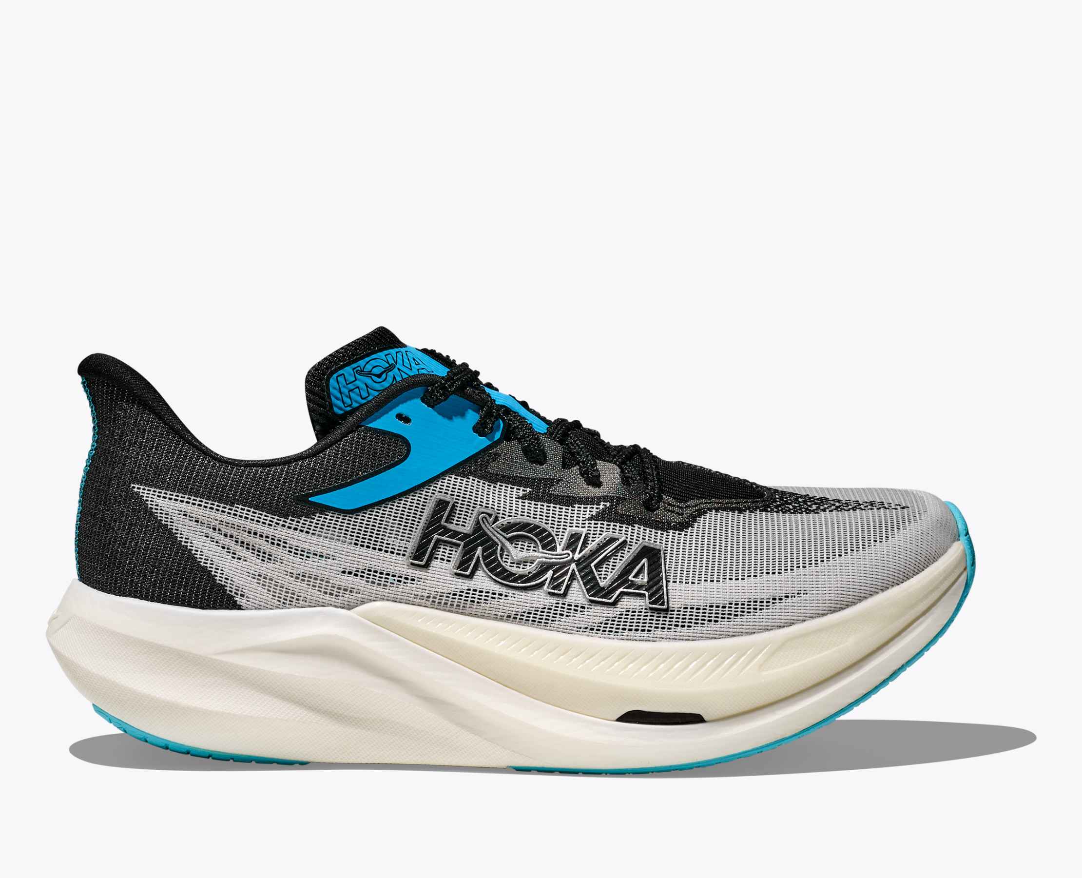 Hoka // Rocket X 3 / UNISEX / White / Black - Tempo Running Store